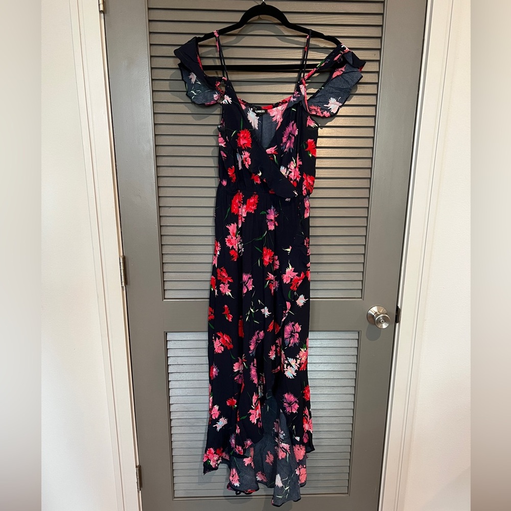 Express Dark Floral Dress